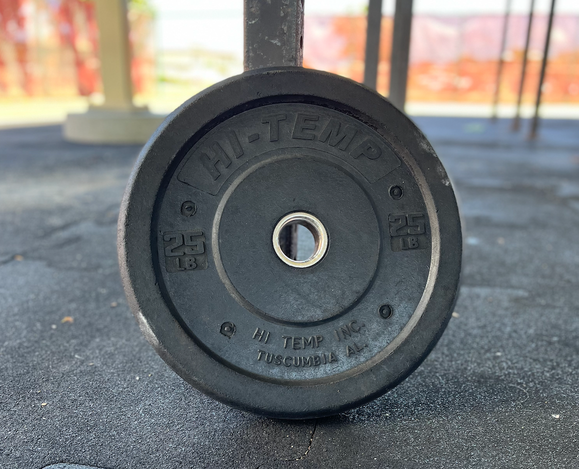 Hi-Temp weight in outdoor gym