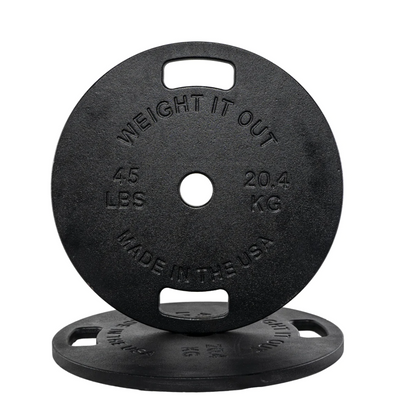 Weight It Out Cast Iron Plates freestanding