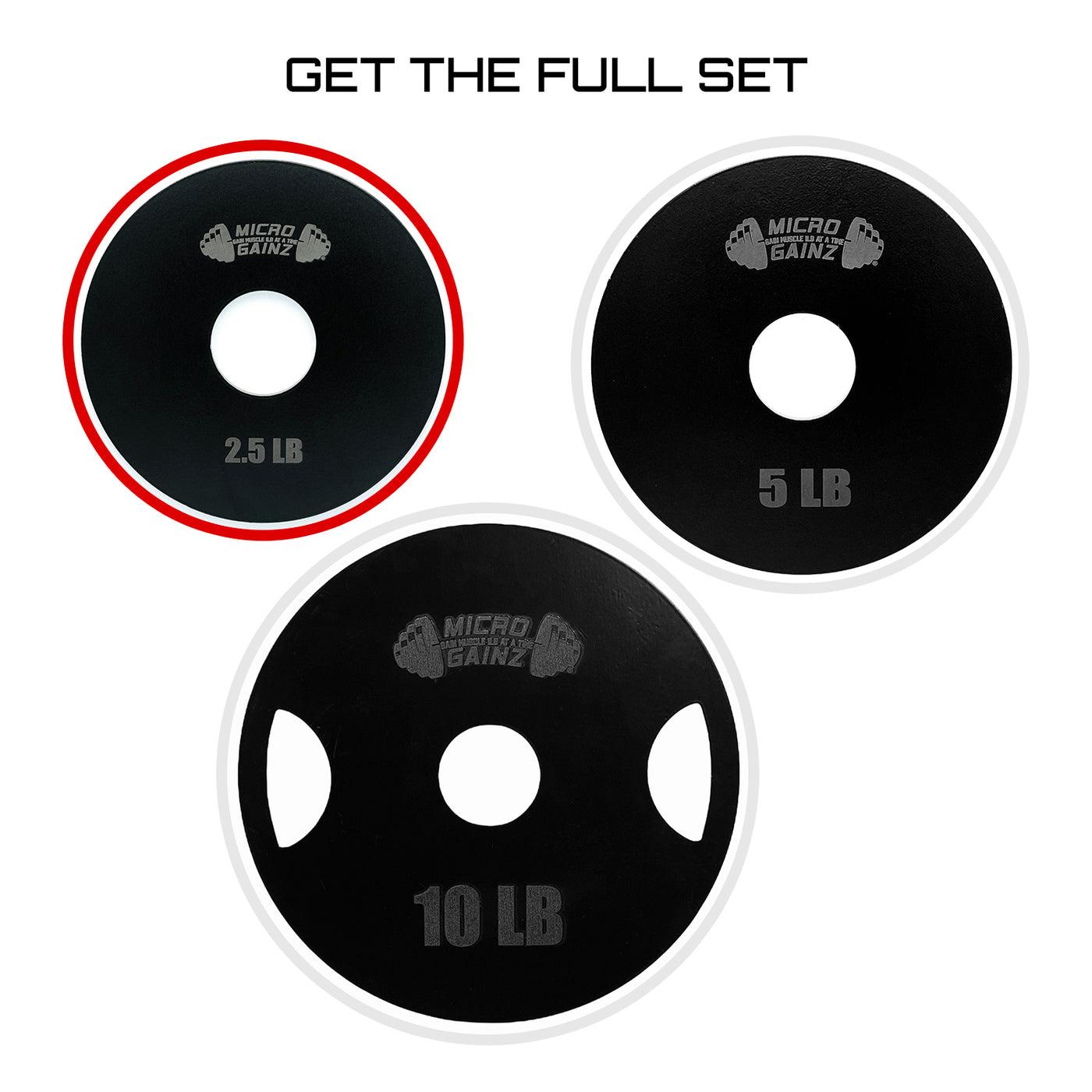 Micro Gainz - Steel Olympic Weight Plates (Pair)