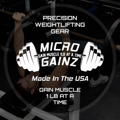 Micro Gainz Olympic Size Fractional Weight Plates Set of 8 Plates .25LB-1LB w/ Bag