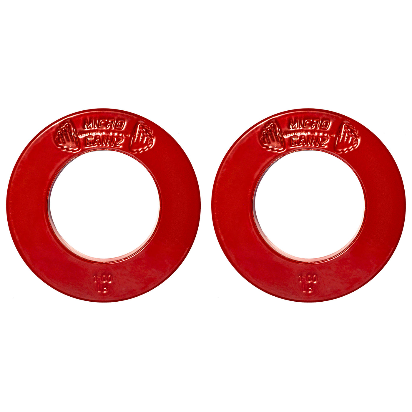 Micro Gainz Olympic Size Fractional Weight Plates Pair of 1LB Plates