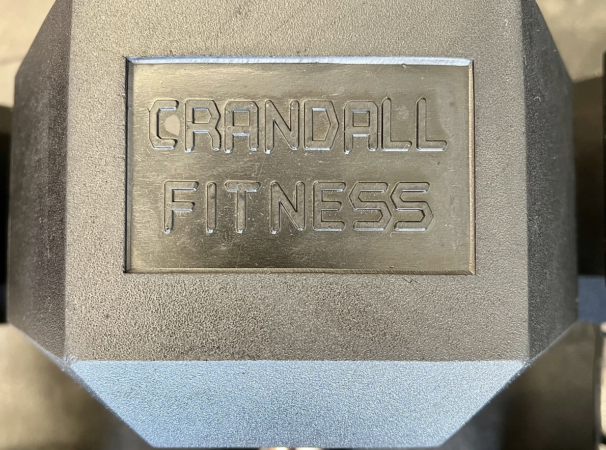Crandall Fitness Rubber Coated Hex Dumbbells Set (105-125 lbs)