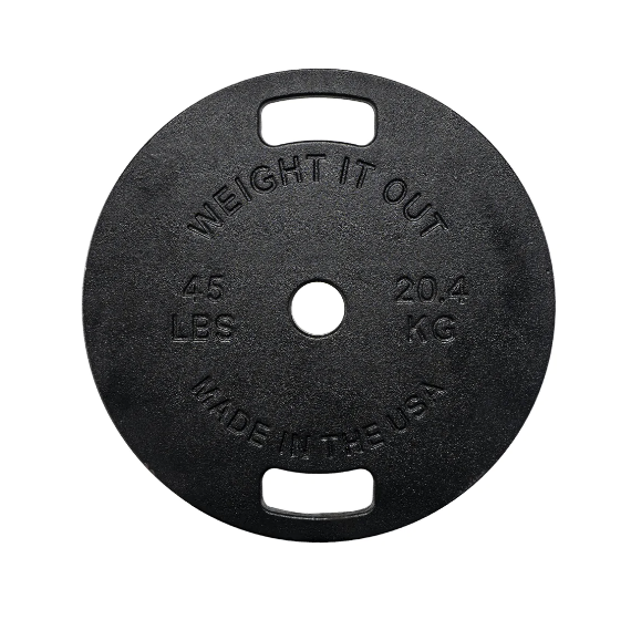 Weight It Out - Black Cast Iron Machined Weight Plate Pair