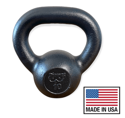 Biggins - 10lb. Cast Iron Kettlebell with Machined Flat Bottom - Garage Gym Outfitters