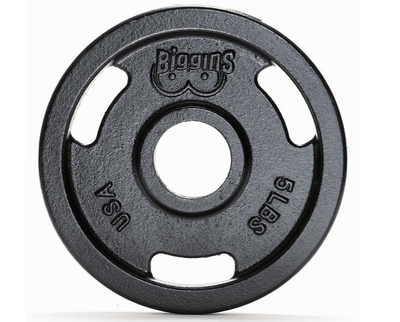 Biggins - PAIR - 5lbs - Machined Cast Iron Training Plate - Garage Gym Outfitters